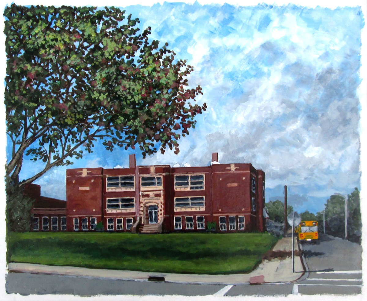 tippecanoe high school tipp city ohio logan rogers school building School Bus