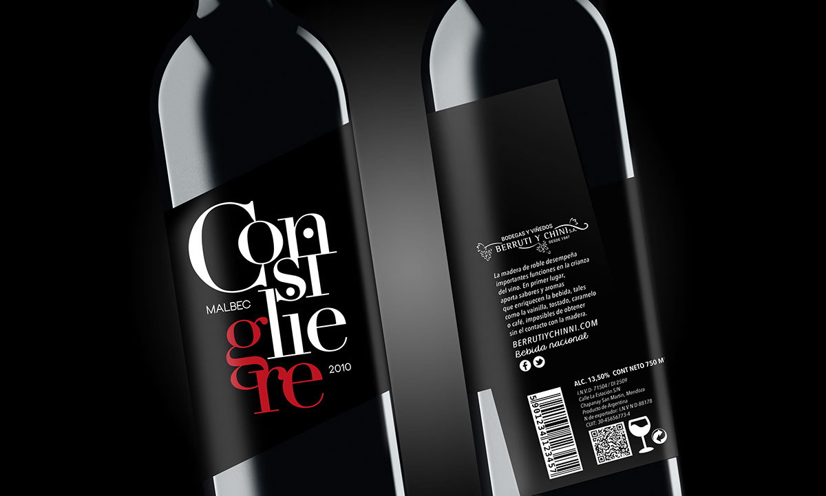 wine Berruti y Chinni Label bottle vino etiqueta mafia cosa nostra soldato Consigliere italia Malbec rose