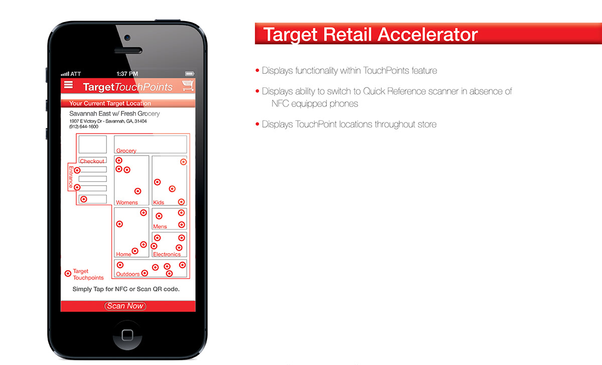 target app NFC Near Field Communication social Retail mobile touchpoint augmented reality