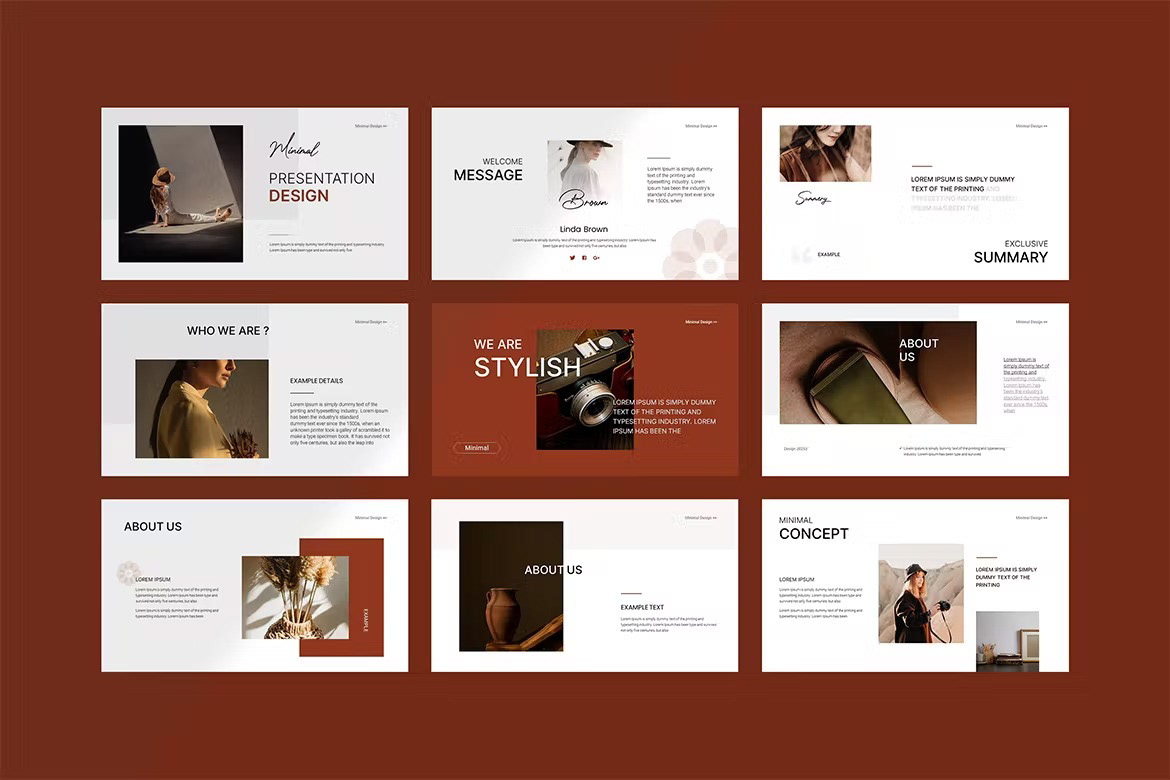 brand brand identity Branding design business corporate identity portfolio Powerpoint template visual identity