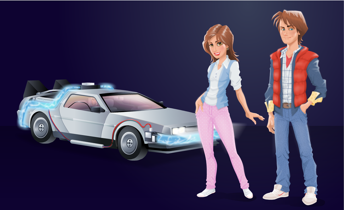 Back To The Future Fan Art - Based on the Telltale game cartoon style.