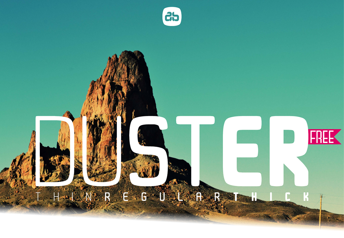 Duster AB abgraphics font free Typeface modern clean triple weights