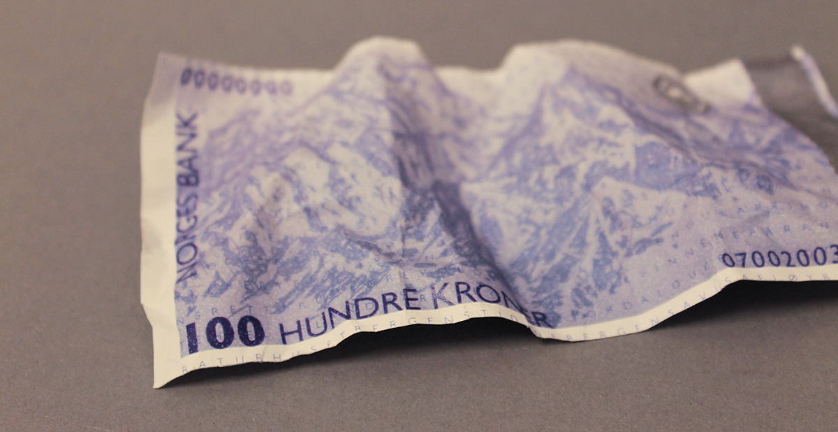 Banknote money norway Bergen redesign