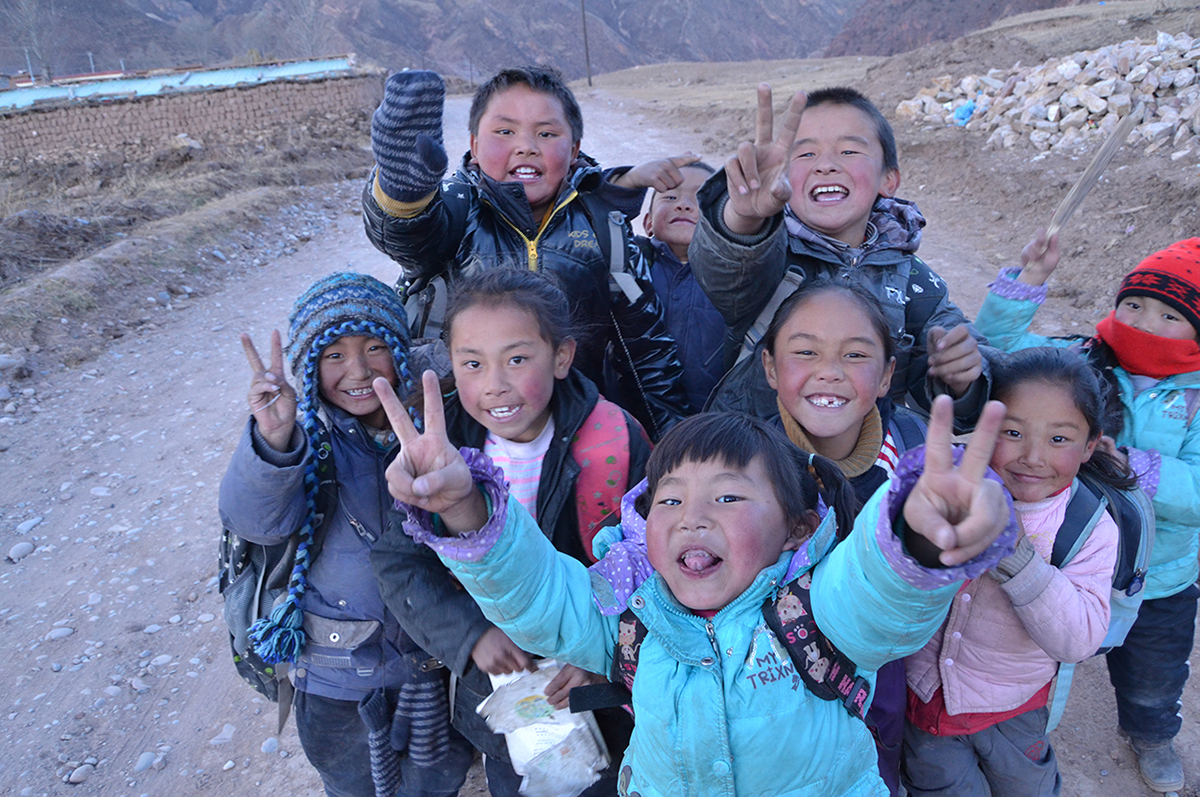 Tibetan school Students child childern china