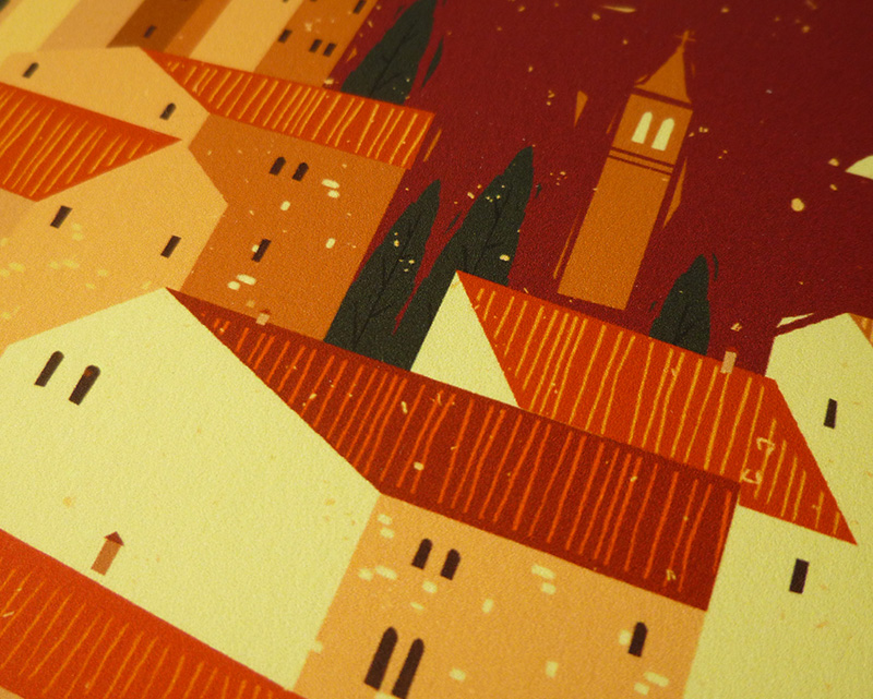 Adobe Portfolio Tuscany Italy illustratorsireland inspire folk texture Sun vintage