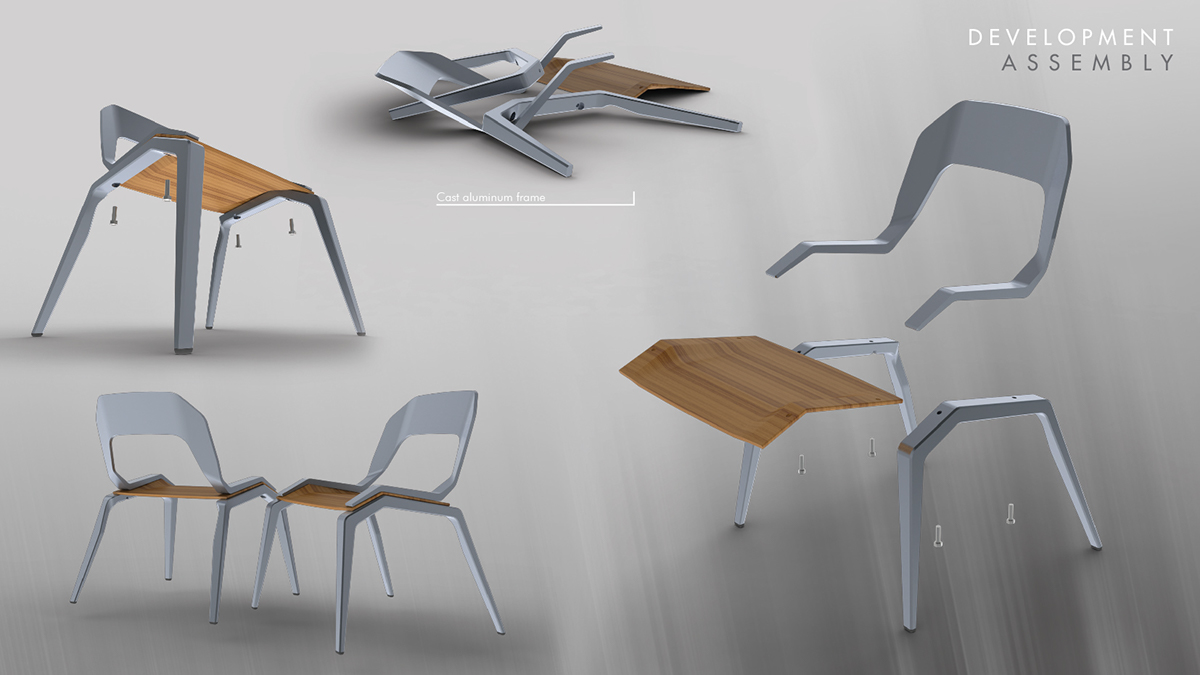 chair wood aluminium contemporary house Solidworks modern Italy cuban metal