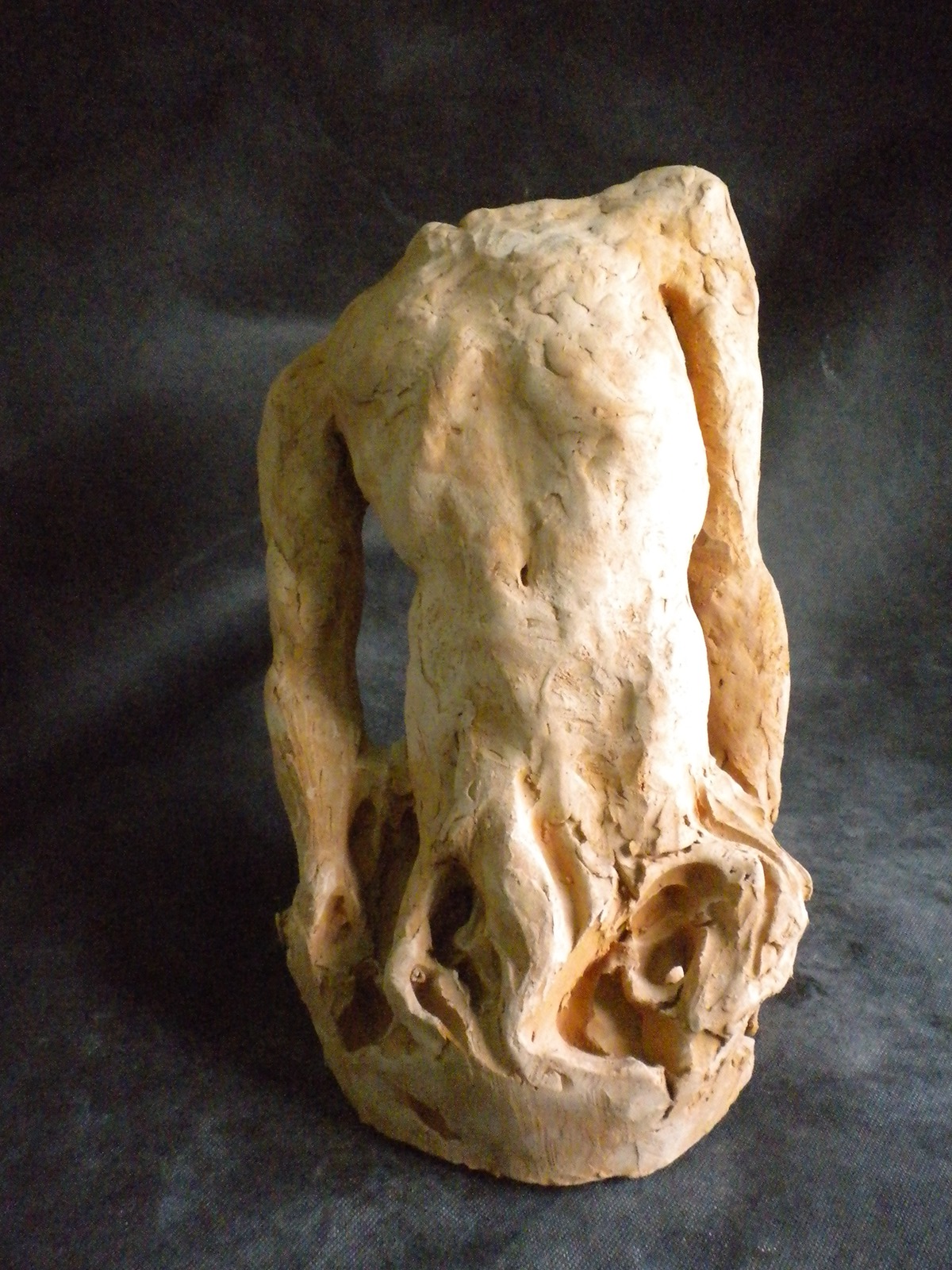 eco root man uomo radica pain anguish angoscia dolore sculpture scultura clay creta