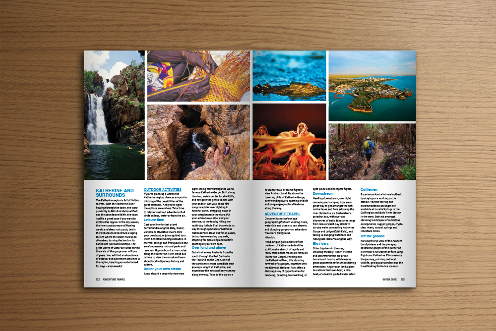 Outer Edge Magazine Magazine Designs Brochure Designs Graphic designs adventure magazine