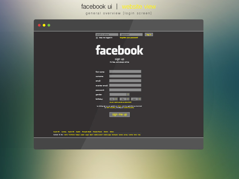 user Interface new revamped mobile UI facelift dark yellow