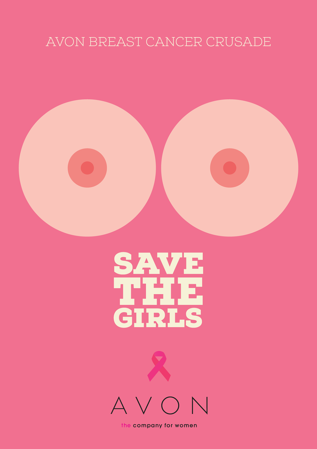 social media campaign cosmetics Save The Girls breast cancer awareness courage pink ribbon print ad online digital Goodies giveaways Good Cause