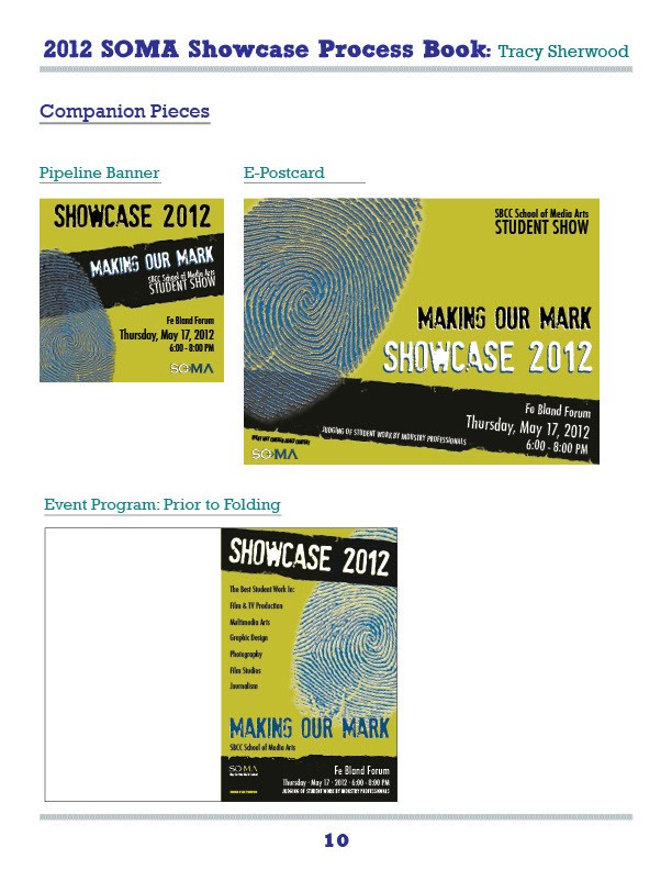 promotional material poster Web Banner e-postcard Program Cover SBCC SOMA School of Media showcase