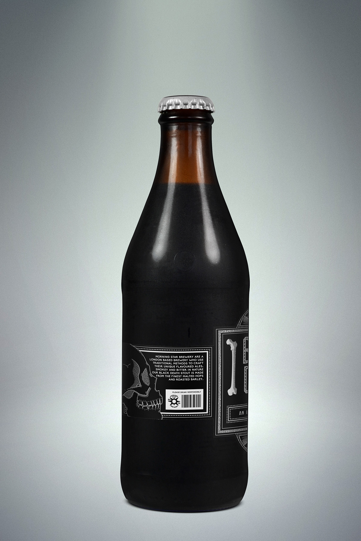 Adobe Portfolio beer bottle ale Label old fashioned traditional medieval monochrome