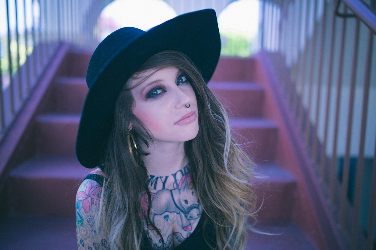 jenna kitti Sunny vsco model tattoo ink portrait natural light California girl publishing   magazine black