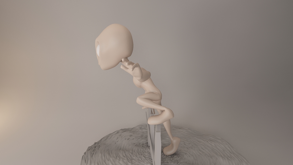 alien 3D vray model modelling