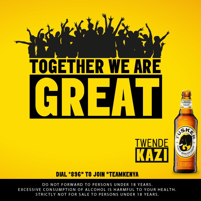 Tusker beer kenya Socialmedia yellow black