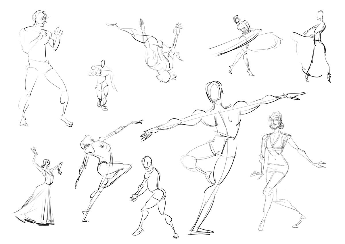2D Animation ballet Bodies in Motion dancer Dynamism Figure Drawing gesture kickboxing life drawing Practice