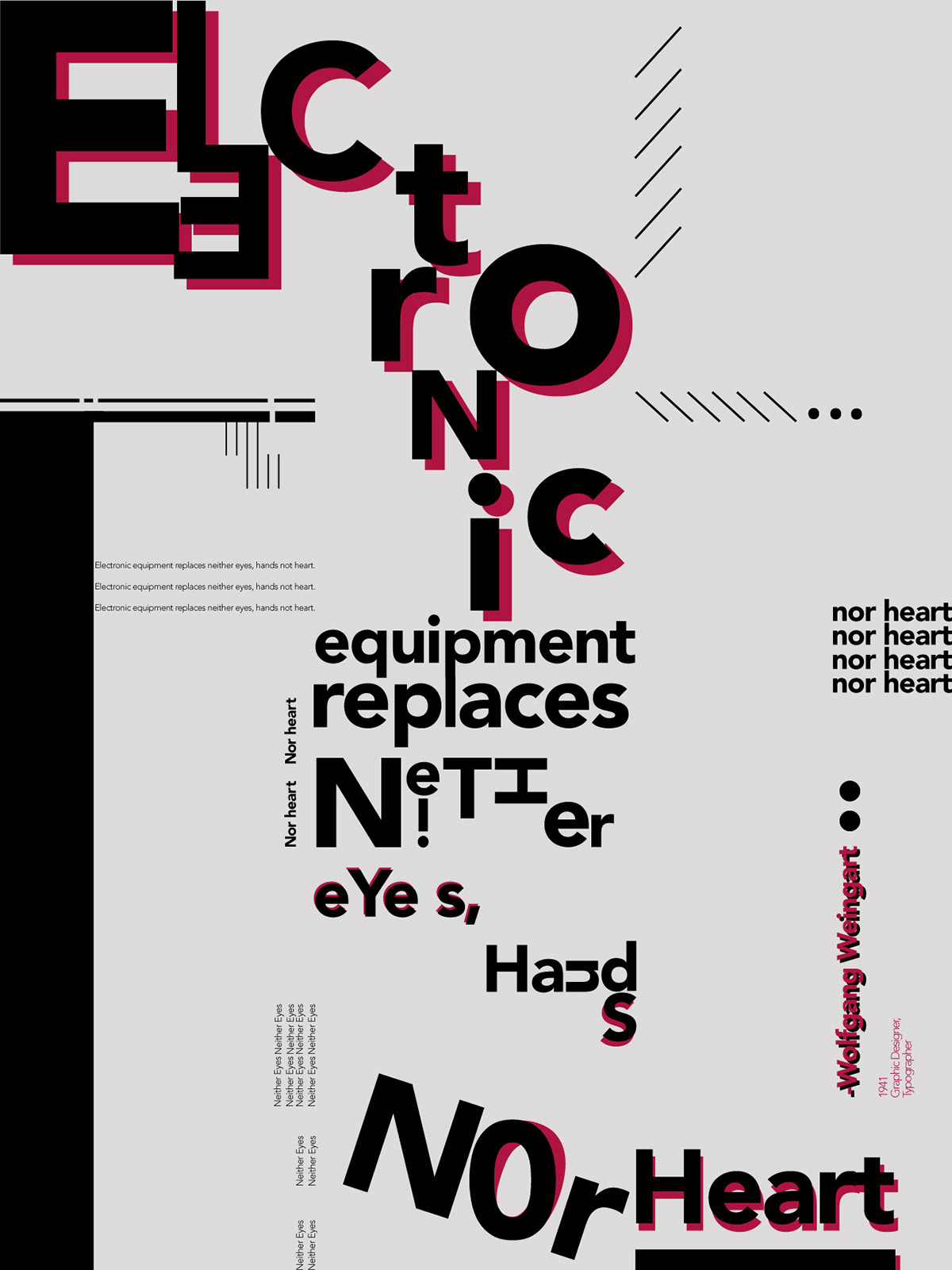 Poster Design massimo vignelli josef muller brockmann Wolfgang Weingart Quotes graphic design  new wave typography grid system portfolio poster