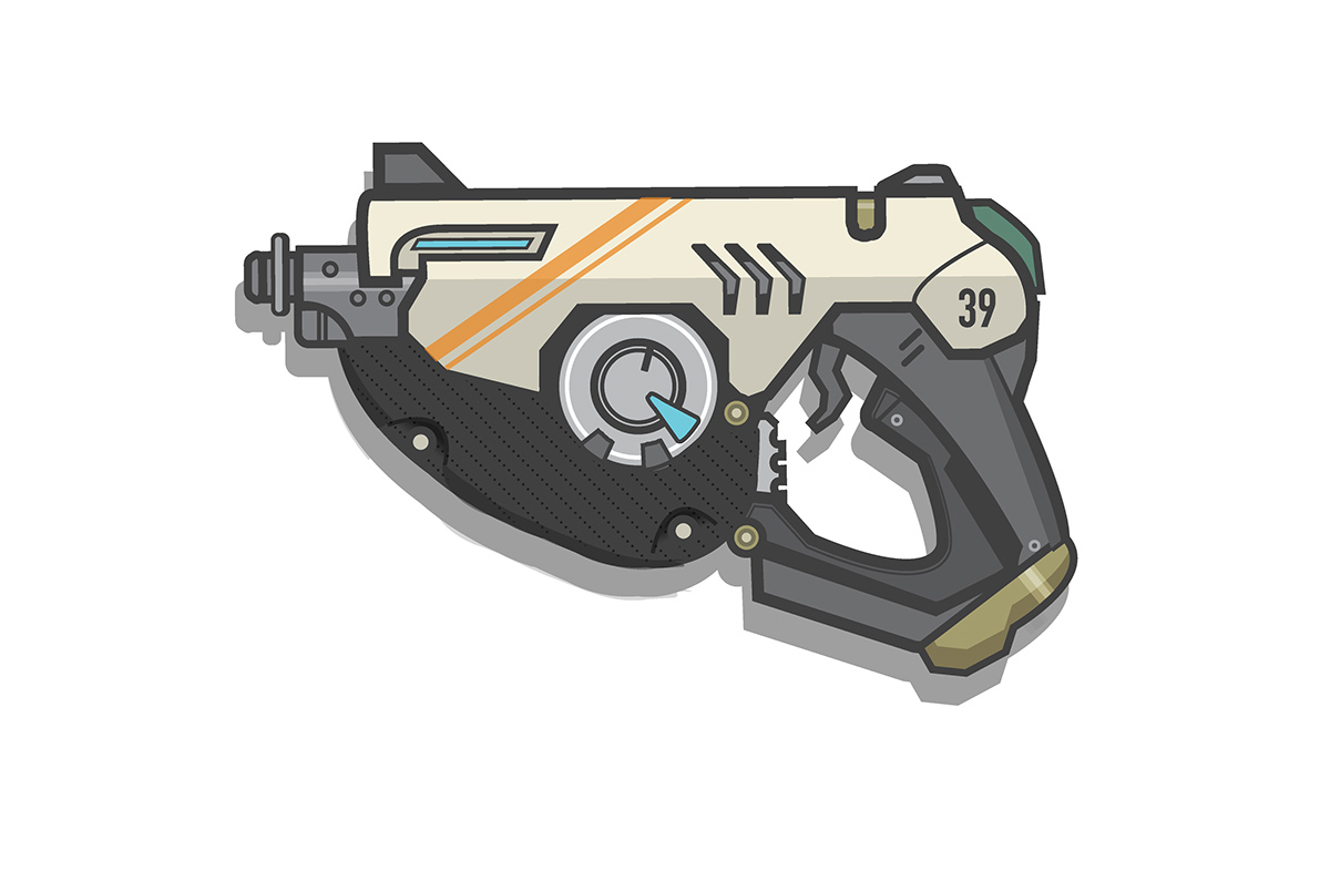 Tracer from OVERWATCH (vector style) on Behance