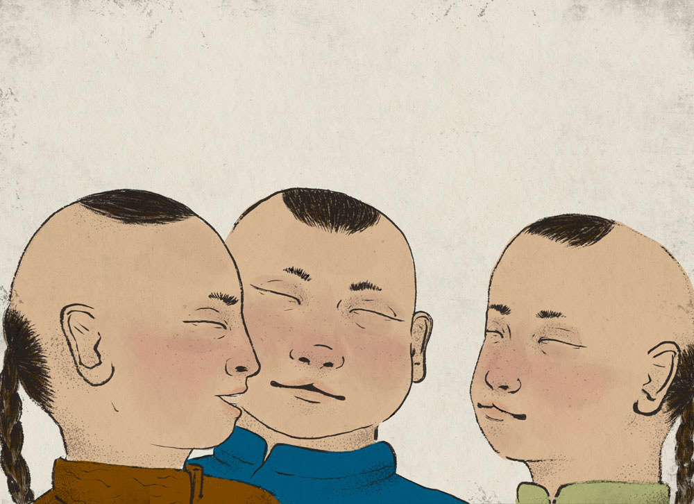 brush children illustration children's book chinese Chinese painting chinese tale