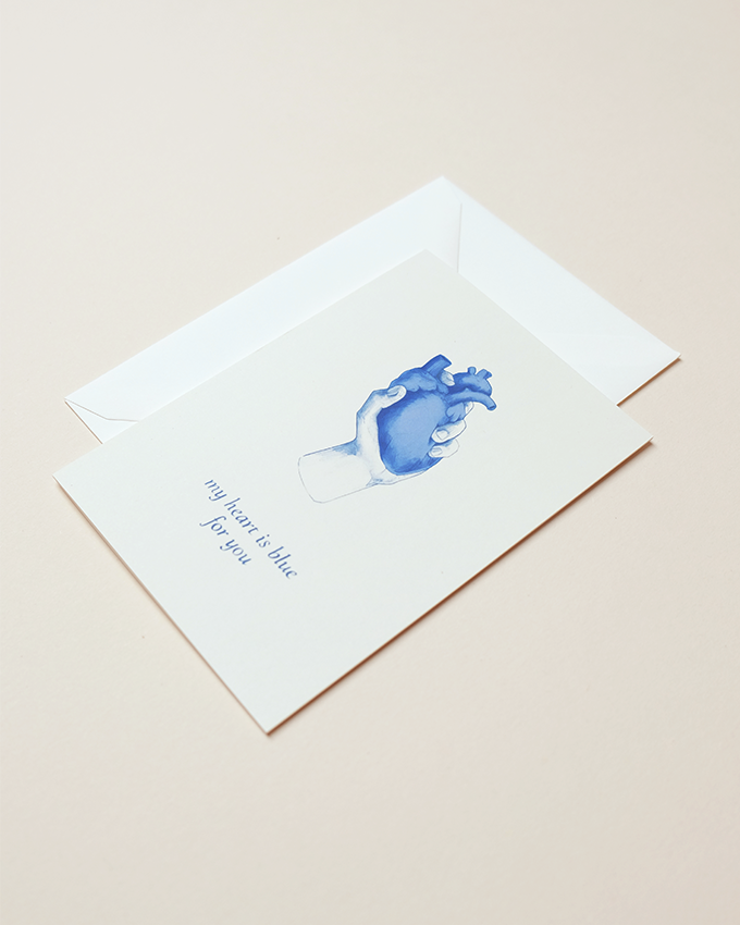 blue heart blue love card Greetings card Love valentines valentines day