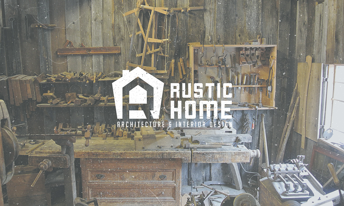 logo branding Rusitc Home Architecture and Interior negative space