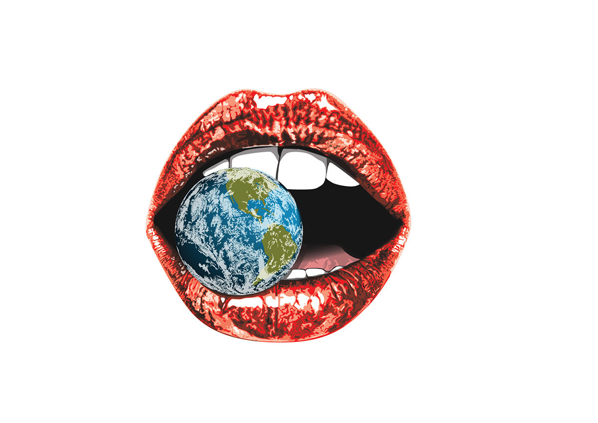 lips earth Have You Eaten Illustrator photoshop logo custom design prints