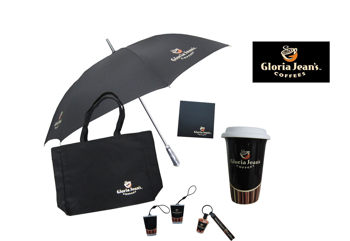 Gloria Jean's Coffees promotional merchandise