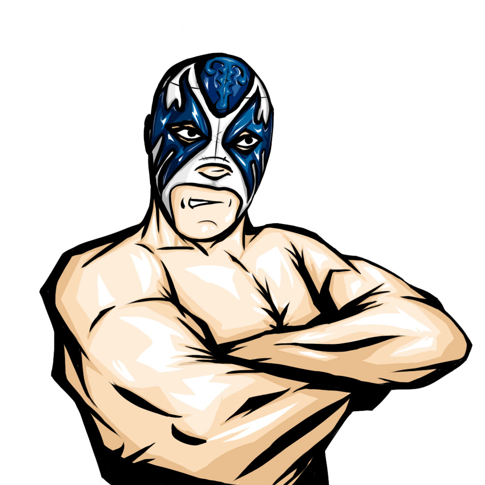 photoshop ilustracion ilustration Mexican luchador Illustrator after effects mexico