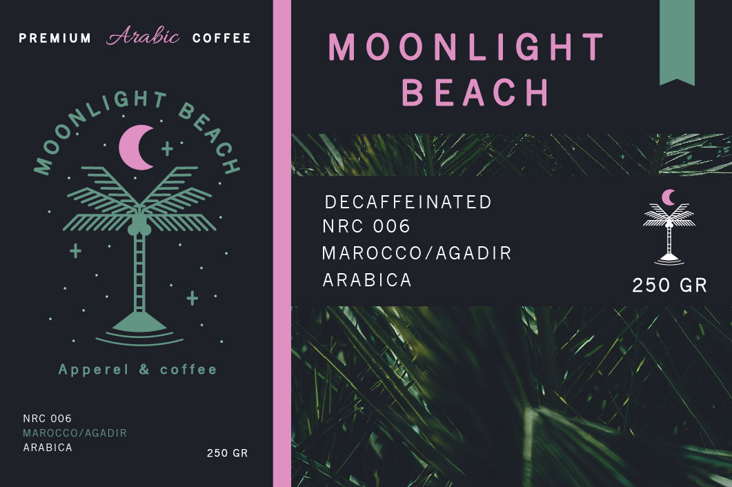graphic design  coffee shop apparel Coffee beach moonlight brandig design brand