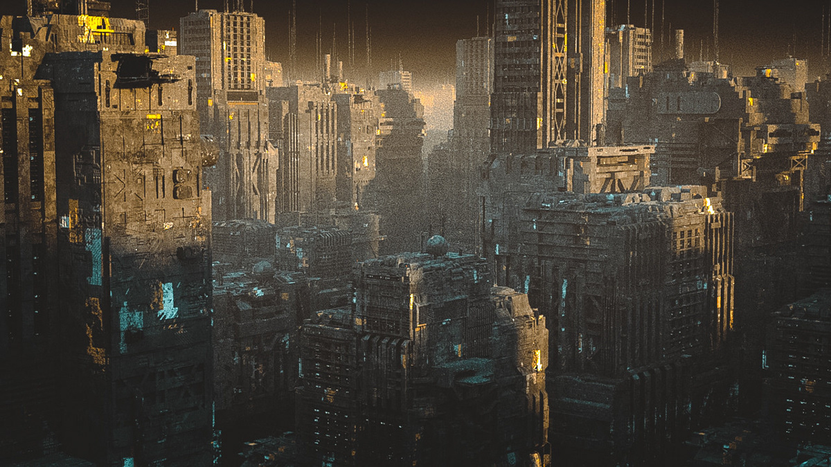 Cyberpunk digitalart Matte Painting megalopolis photoshop Scifi
