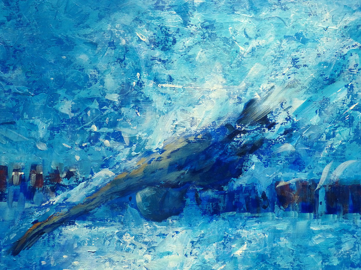 swim Surf Oil Painting acrylic painting sport paintings