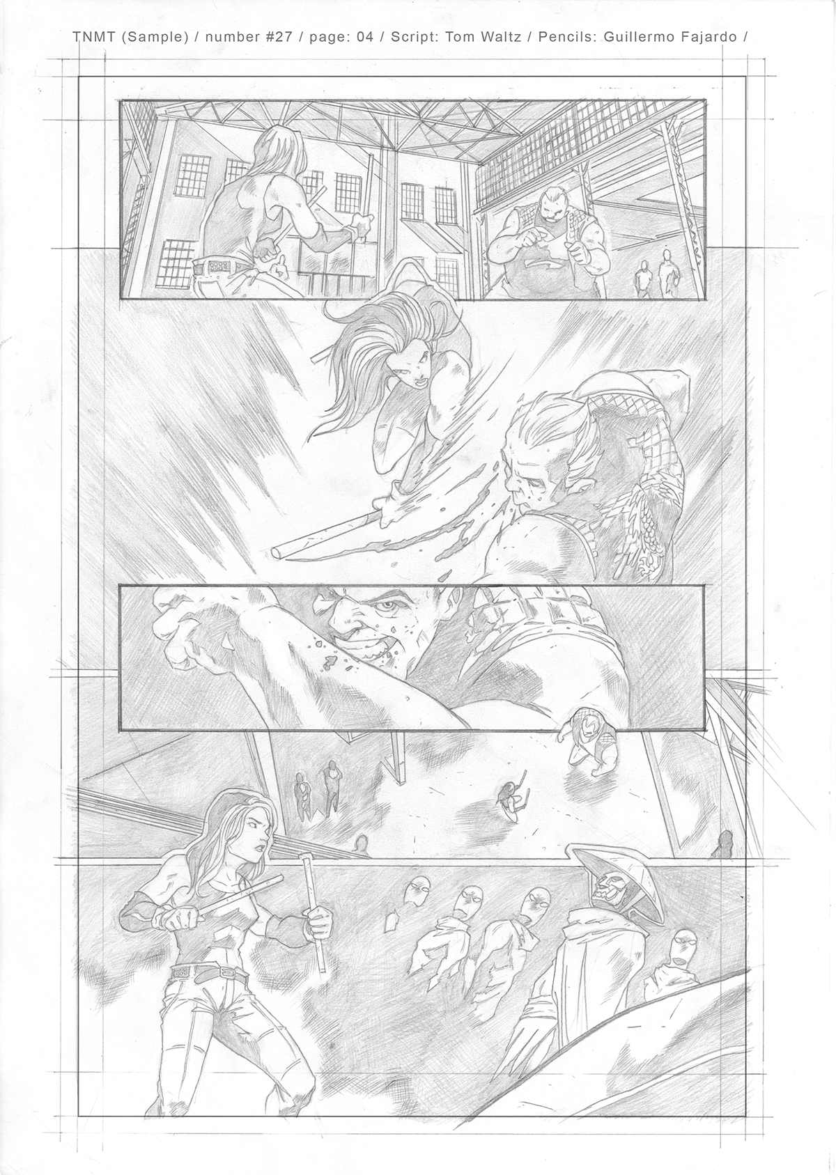 TMNT teenage mutant ninja Turtles  comic storytelling   narrative penciler penciller page panel samples