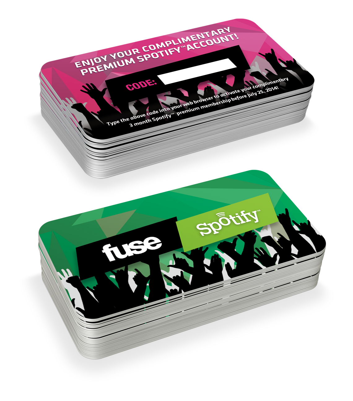Music Festival fuse concert spotify html email catalog promo cards