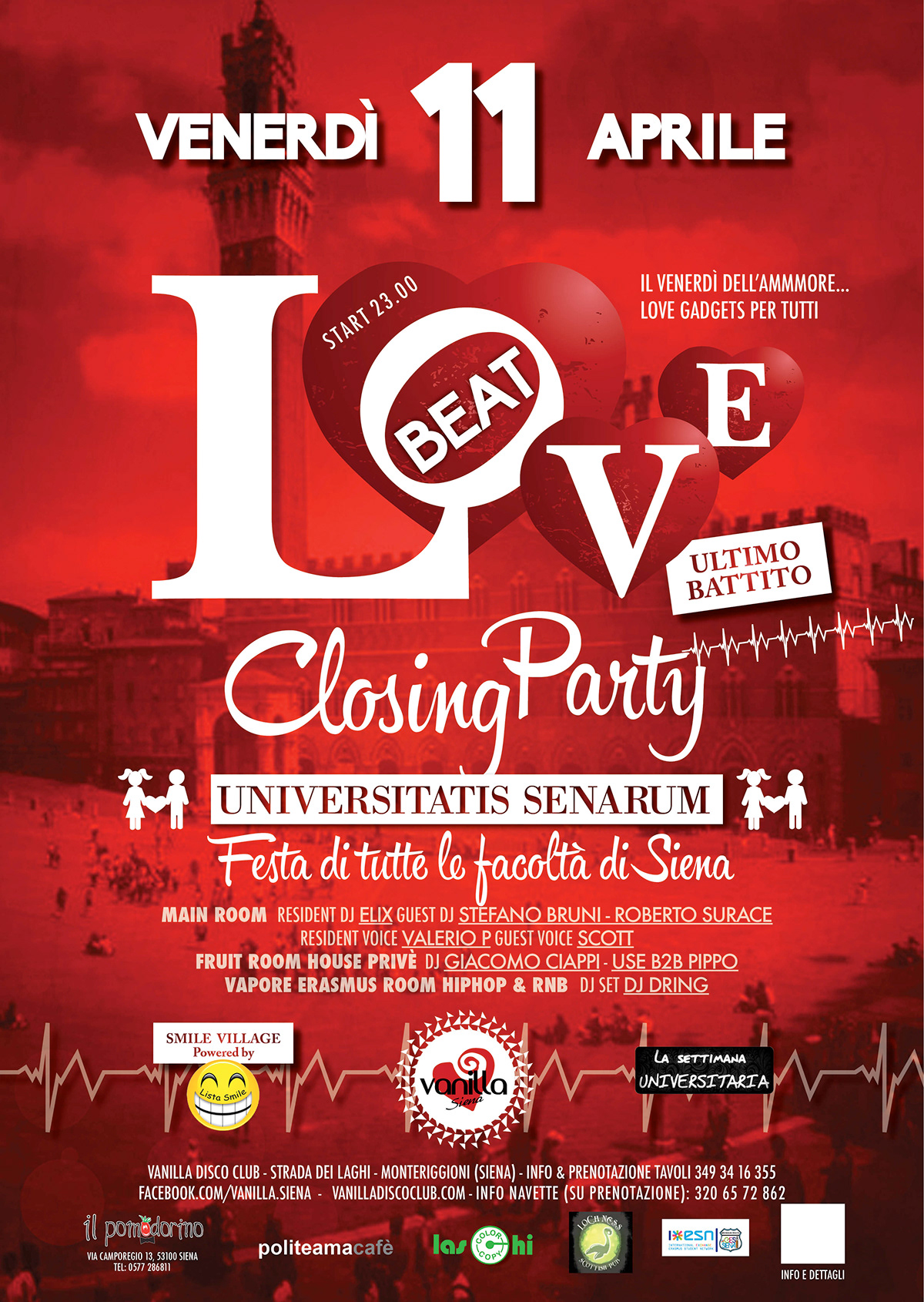 Love disco BEAT san valentino University wednsday venerdì notte