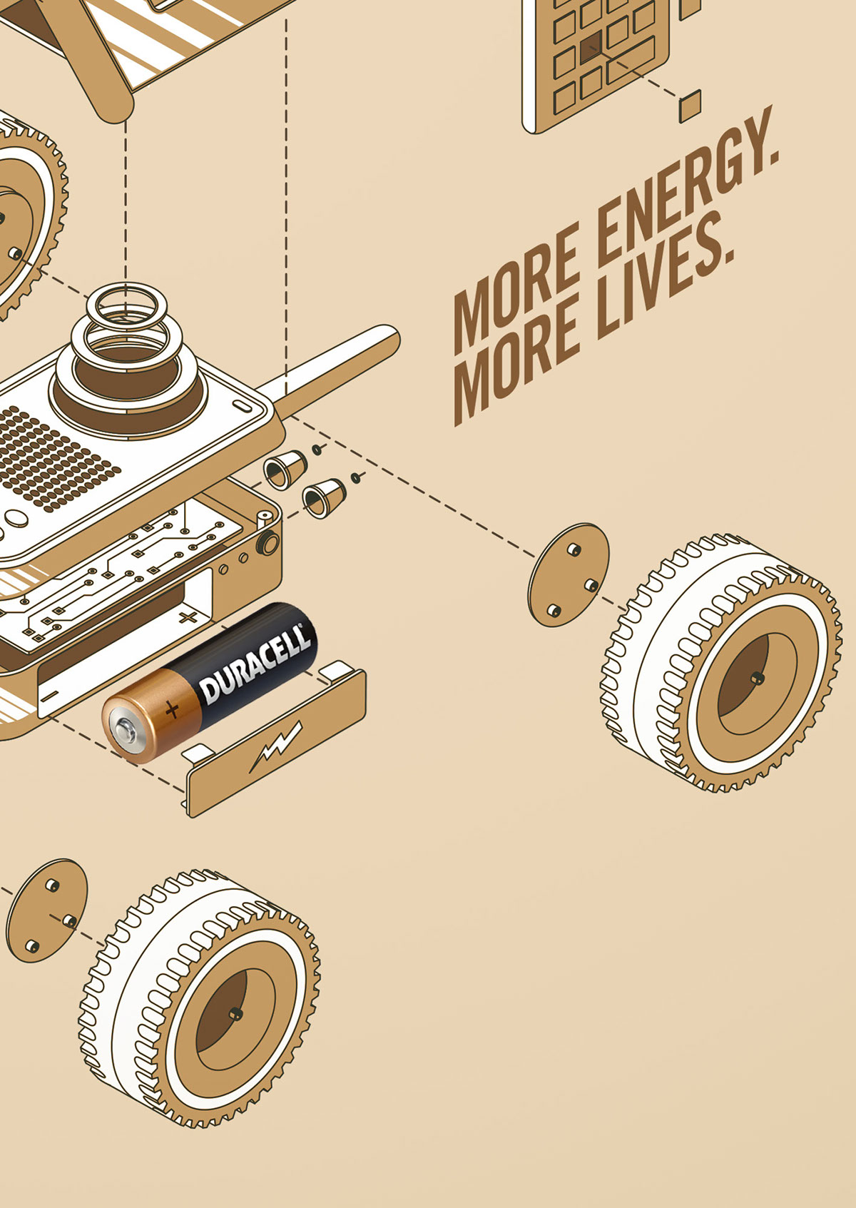 DURACELL robot car helicopter energy lives battery batteries