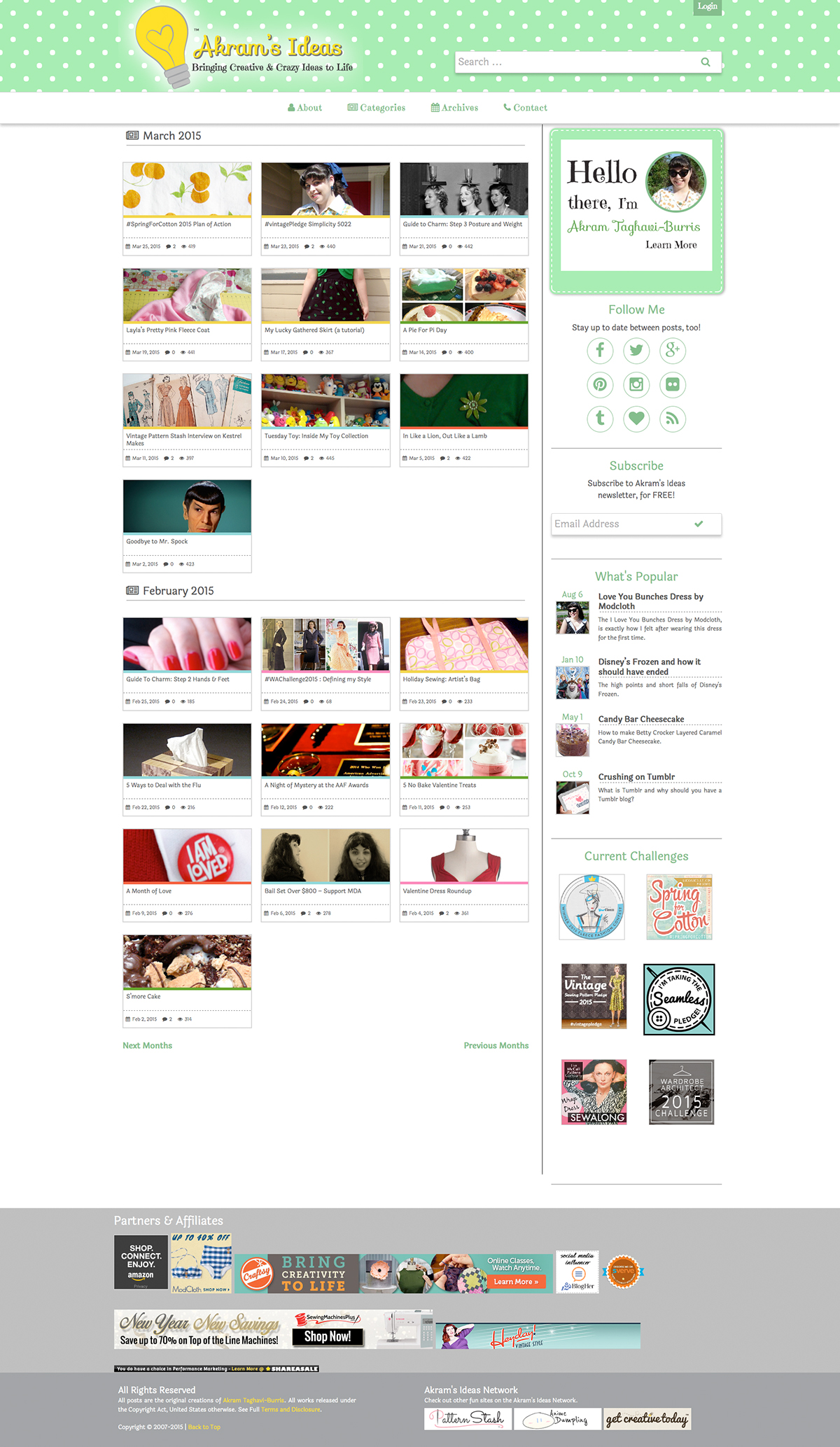 wordpress wordpress theme blog design Blog mint green light bulb