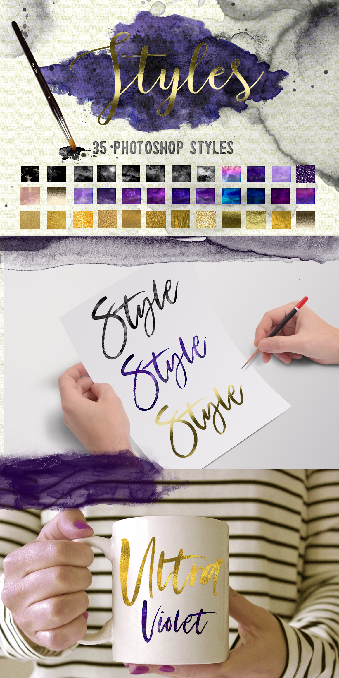 ultraviolet watercolor wash wedding invitations design kit