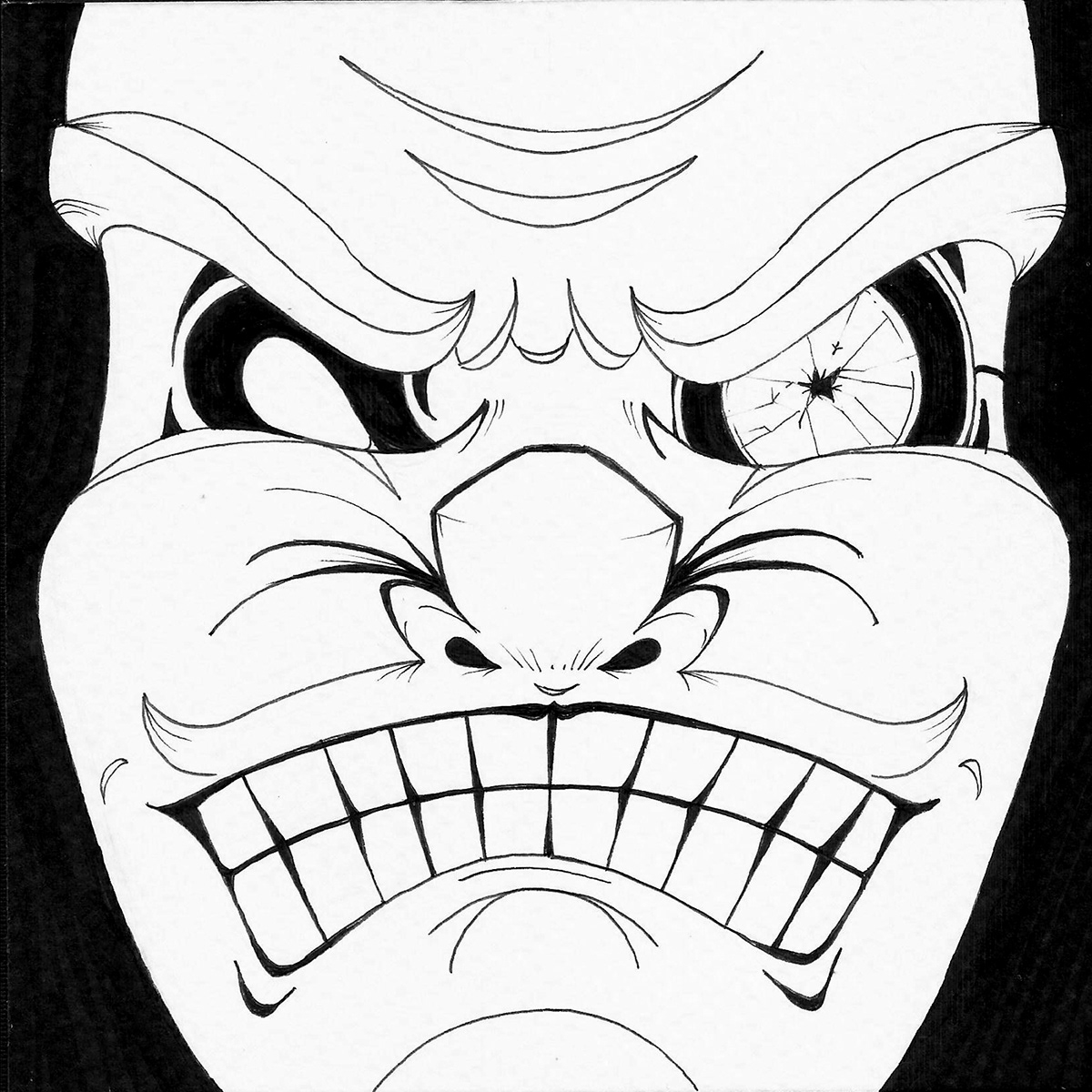 japanese masks batman joker catwoman ra's al ghul two-face villains Dc Comics Bob Kane comics