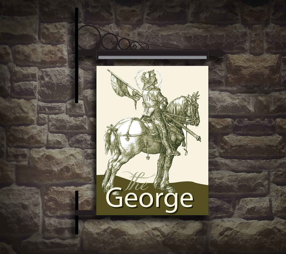 The George Pub signsge Signage swing sign sign amenity
