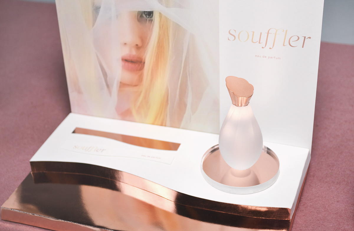 adobeawards perfume Fragrance package design  Identity Design Souffler Whisper