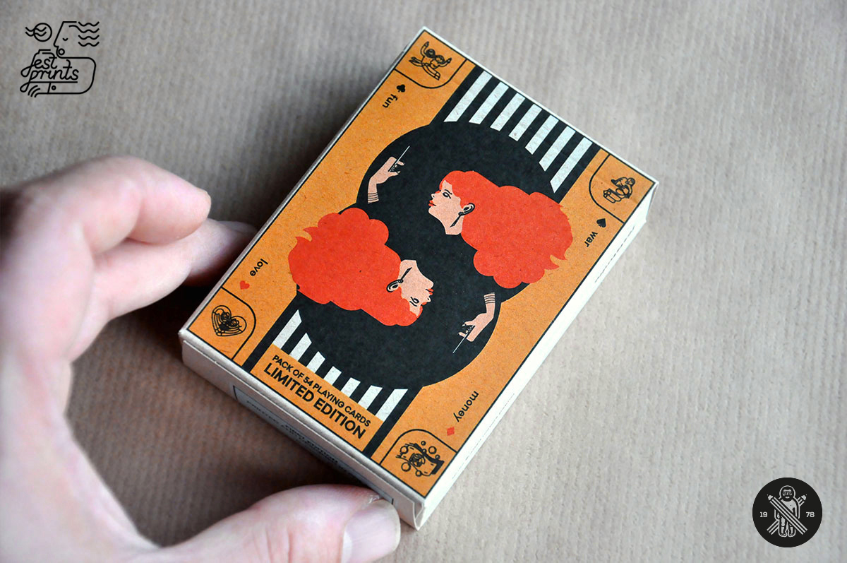 limited edition cards ILLUSTRATION mysterious Playing Cards posters screen printing simple