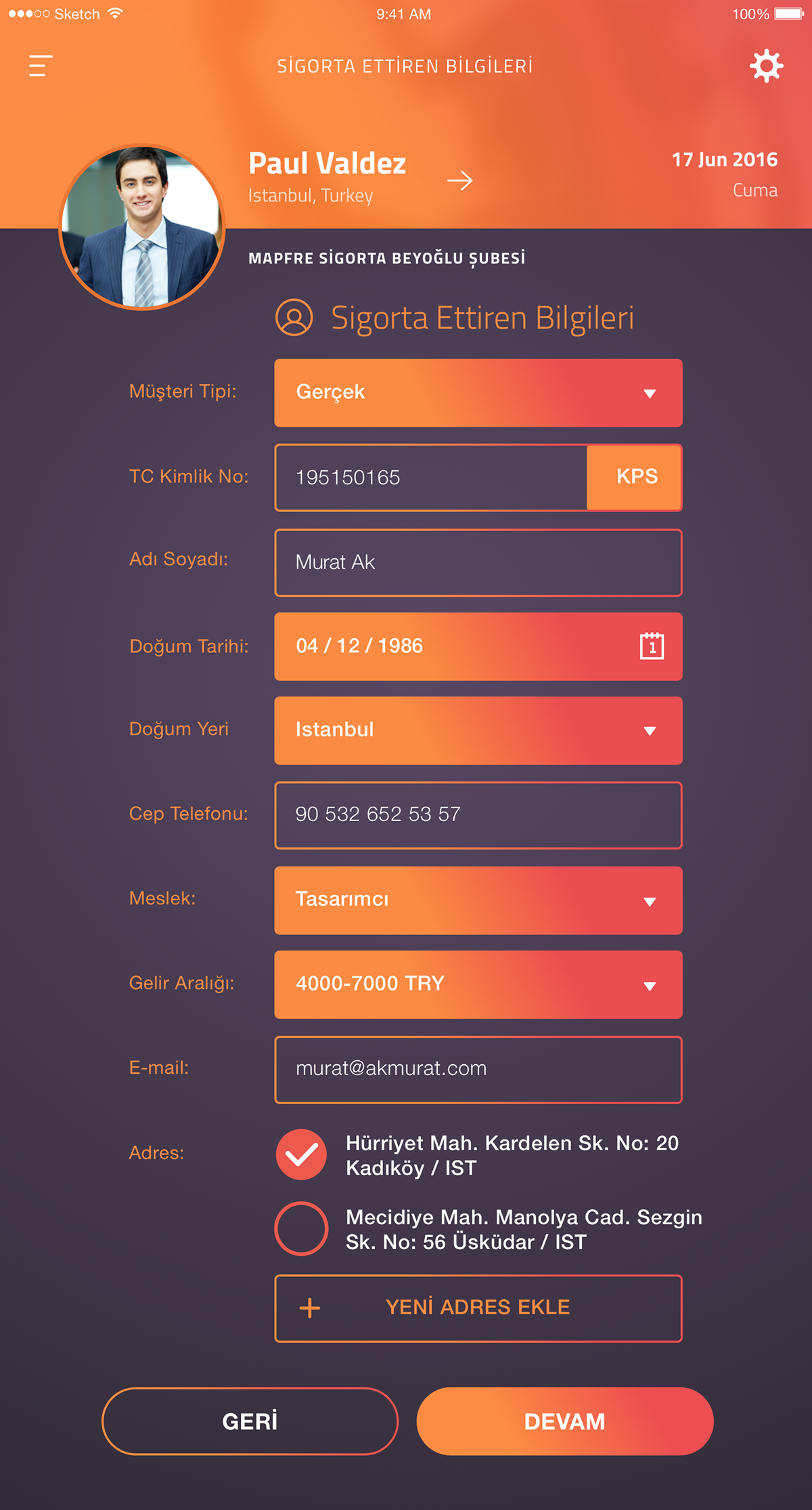 mobin Bank flat app Mobile iOS app customer panel Dashboard App ios dashboard