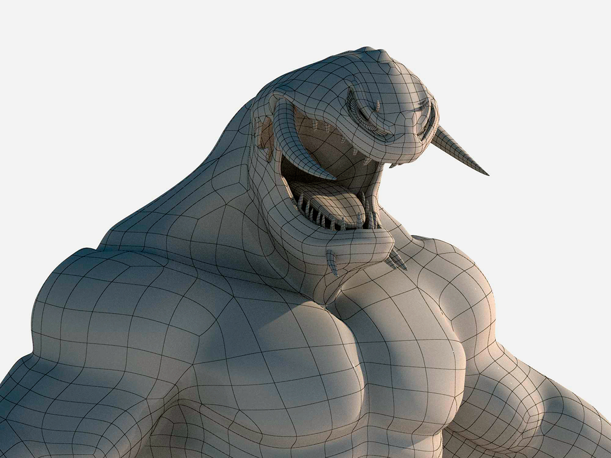 criatura 3D modelado personaje 3D criatura