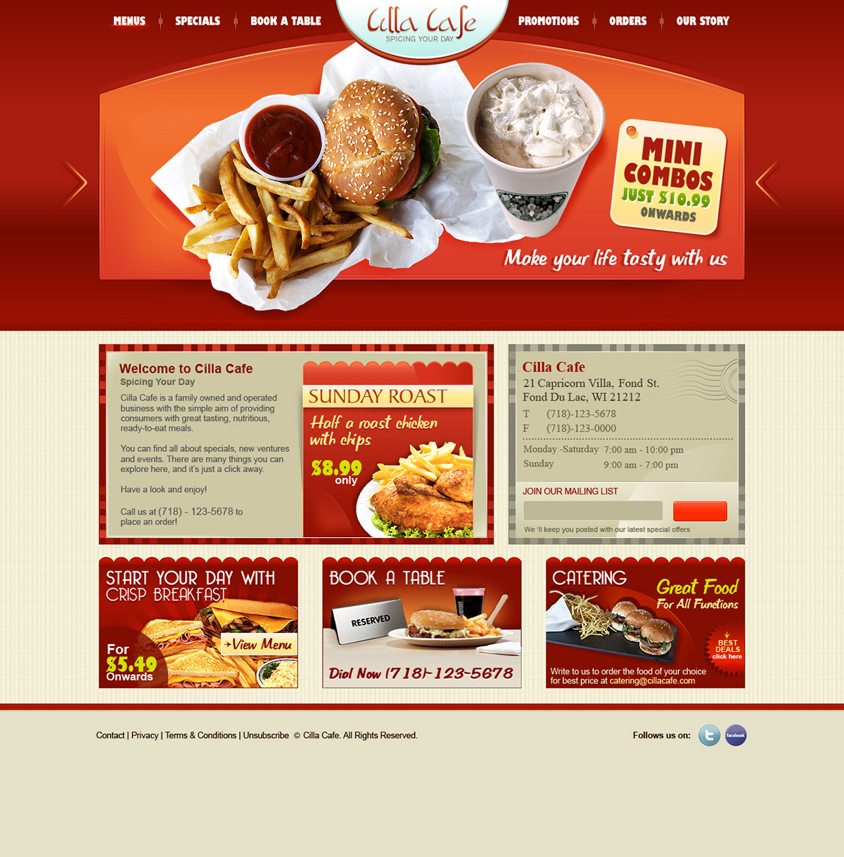 Restaurant website design  Website design