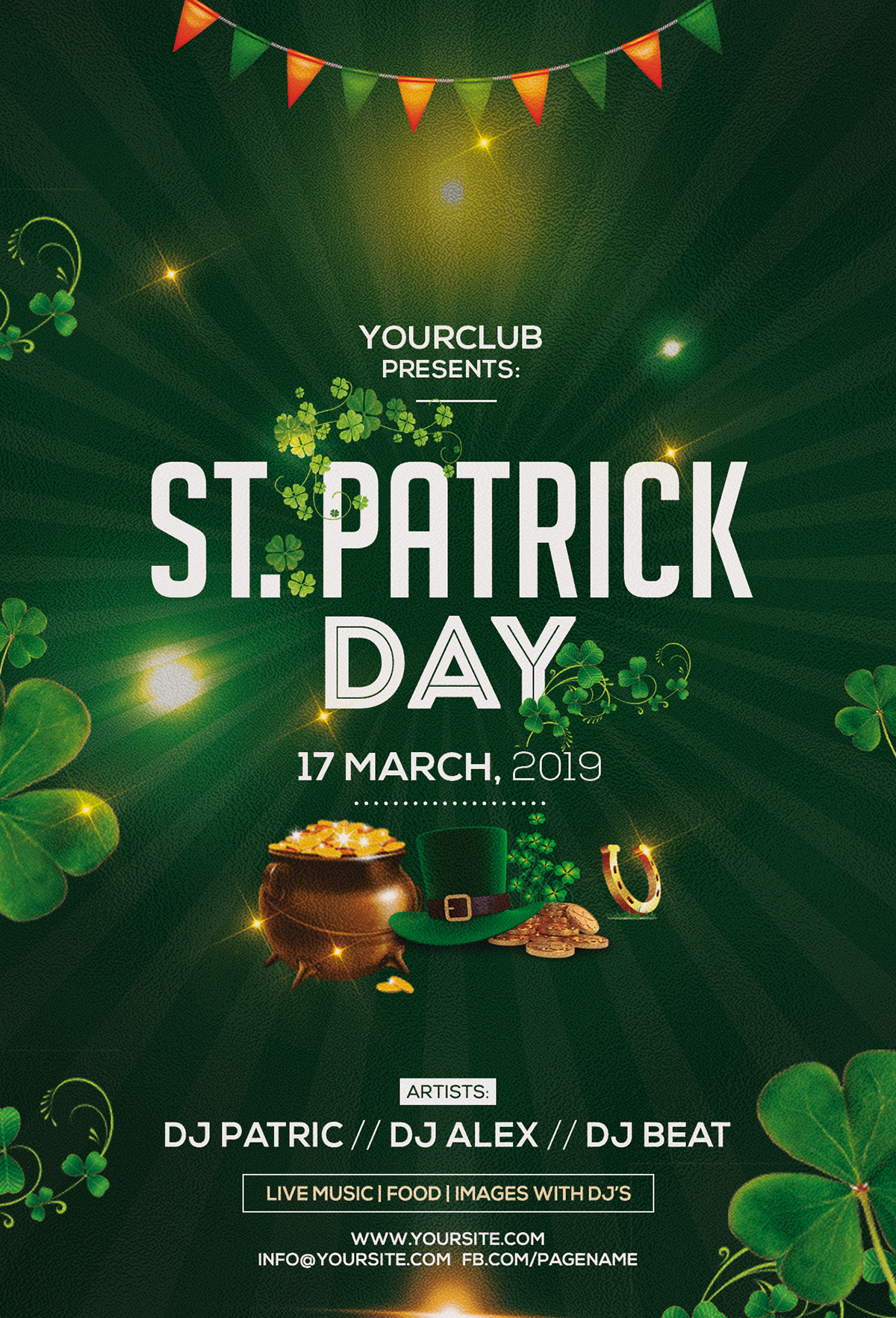 st patrick s day flyer template free