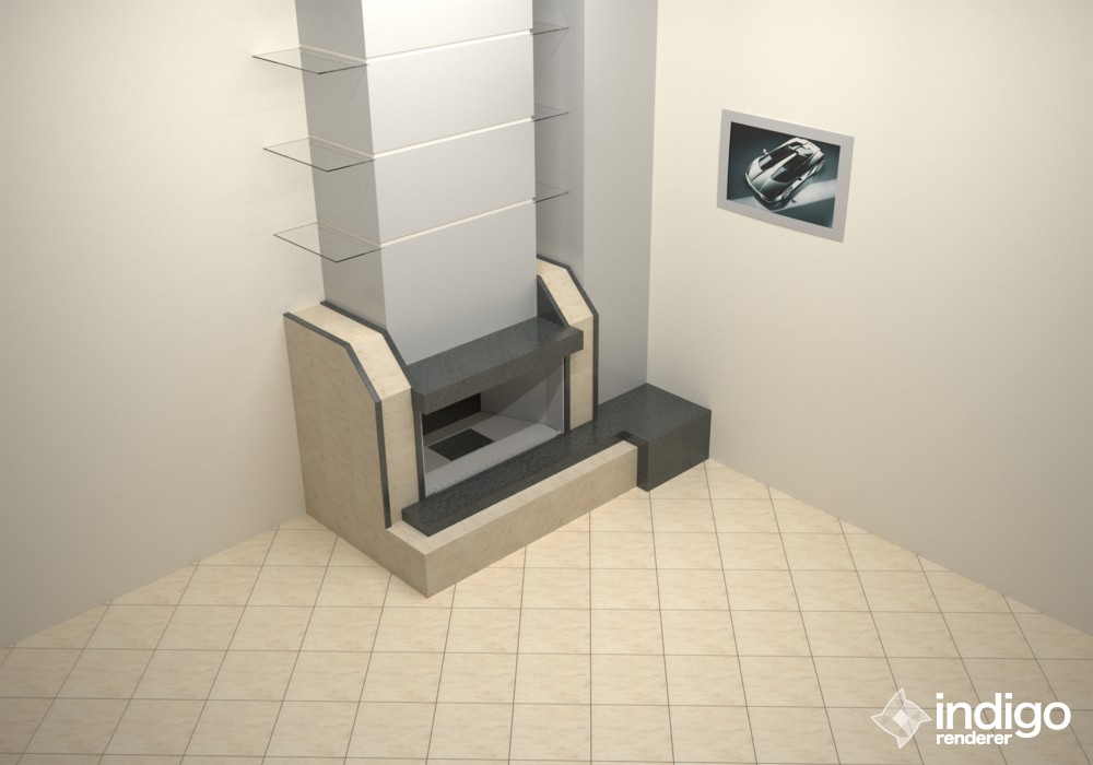 3d design 3d designer unwrapping fireplace architectual photorealism 3d moddeling 3D model 3d modeling blender 3d blender