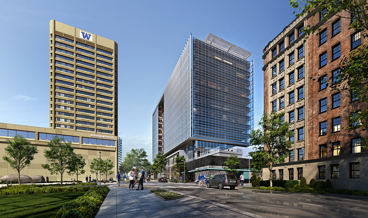 architecture CGI motiv motyw Office rendering seattle tower visualization
