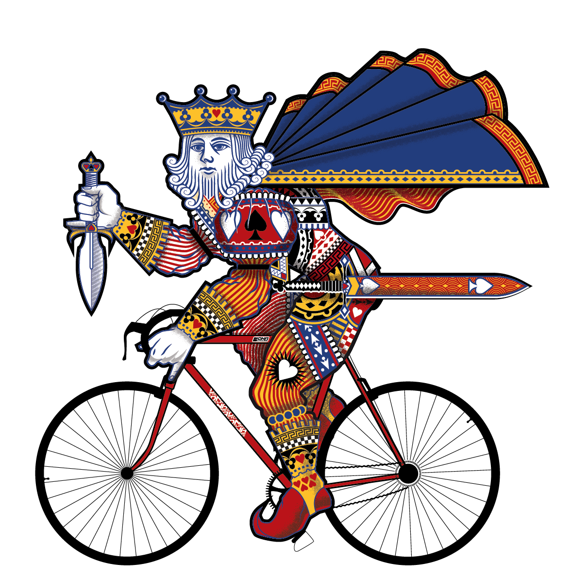 playing card  Suicide king king dagger Cycling biking bikes Bicycle face card king of hearts