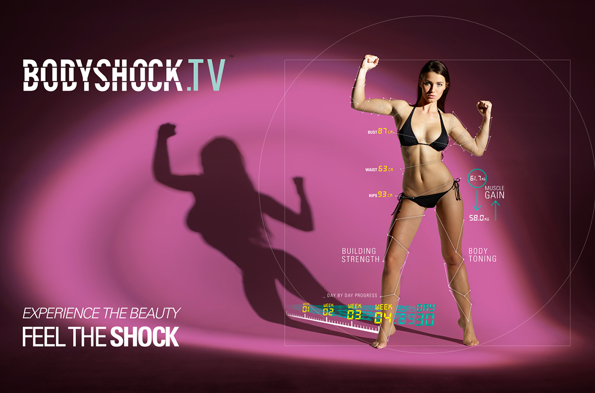 Bodyshock.tv promotional poster Poster Design
