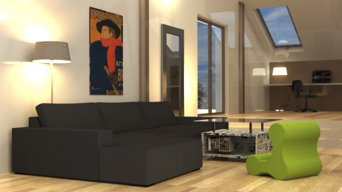 living room dnevni boravak 3D vizualizacija Vizualization